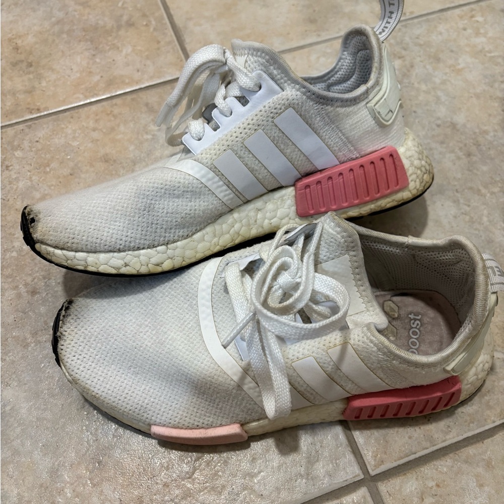 Adidas NMD R1 WHITE ROSE SNEAKERS - Picture 5 of 7